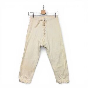 Vintage Men's Lace Up Canvas Breeches Trousers Workwear Size 28
